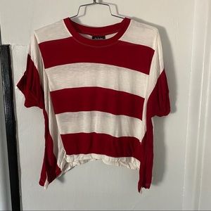 Red & White Striped Top